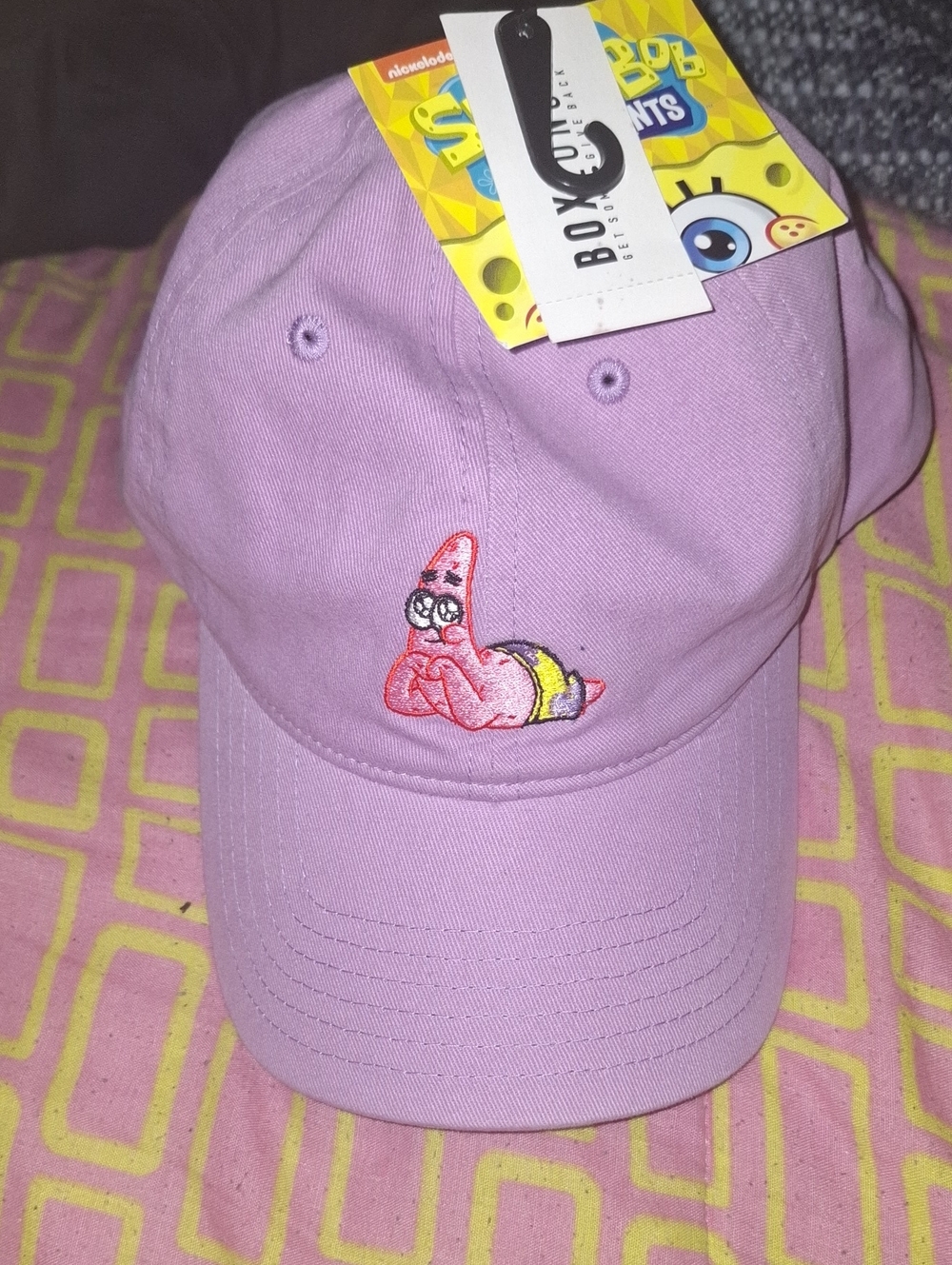 Nickelodeon Lilac Baseball Cap with SpongeBob Tag
